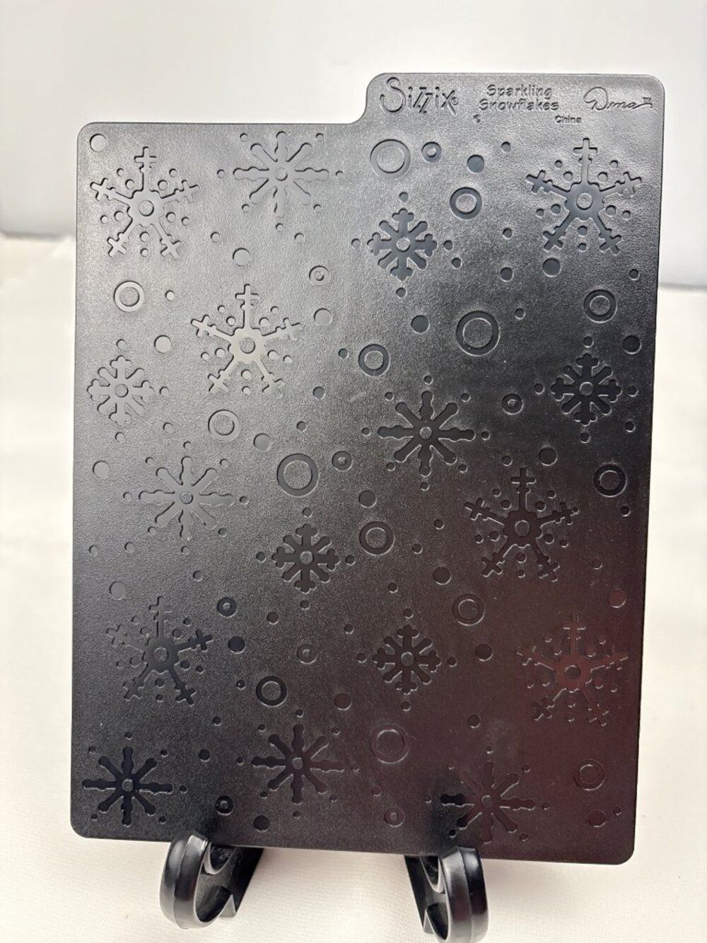 Sizzix Embossing Plate Ornate Circles & Sparkling Snowflakes Patterns Crafts